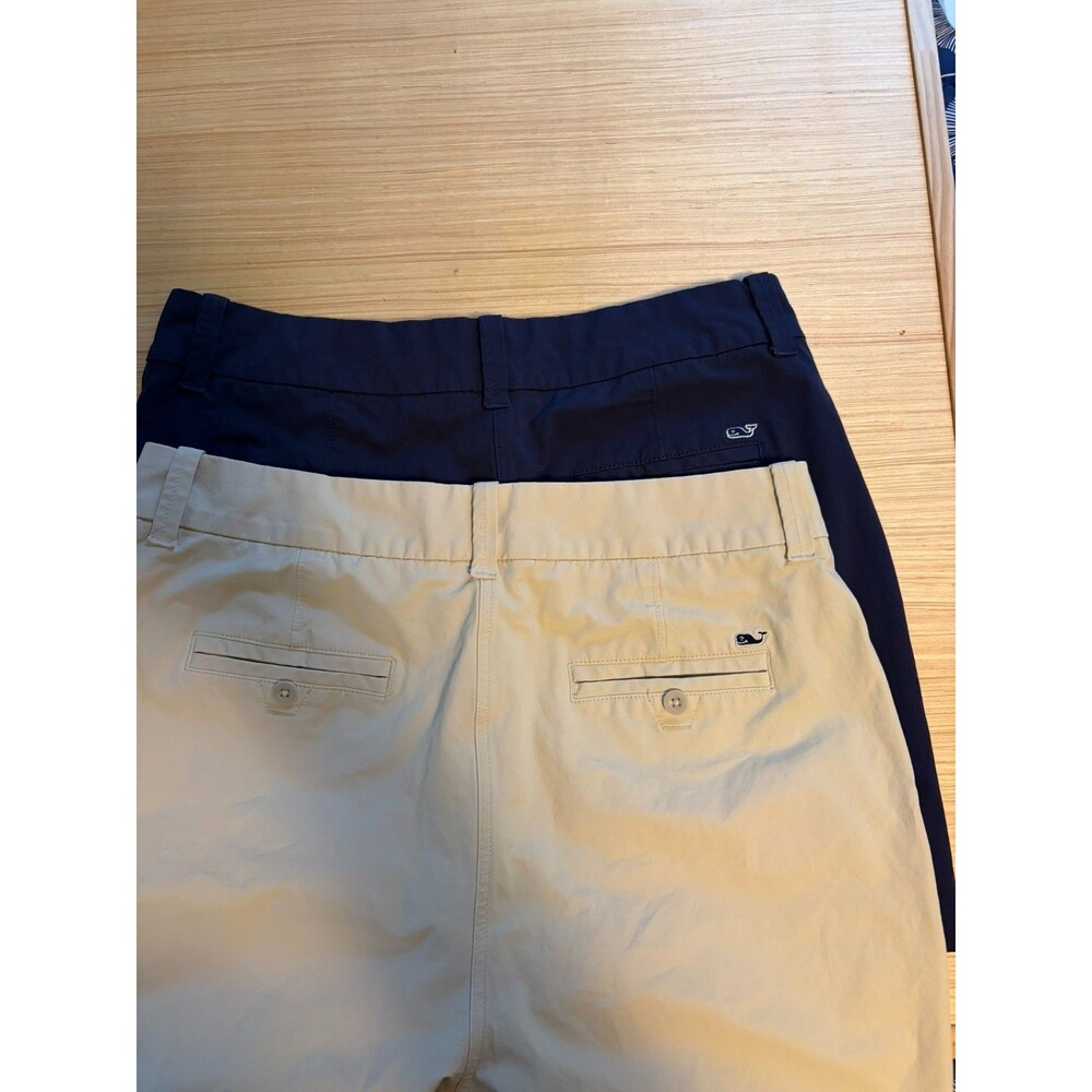 Vineyard Vines Performance Shorts Women’s 12 Navy Khaki Lot of 2 Stretch - Picture 2 of 11